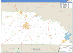 Union County, AR Zip Code Wall Map