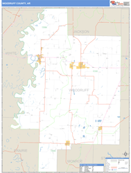 Woodruff County, AR Zip Code Wall Map