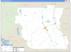 Colusa County, CA Wall Map