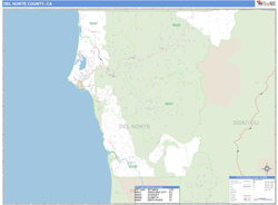 Del Norte County, CA Zip Code Wall Map