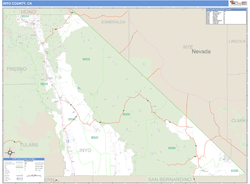 Inyo County, CA Wall Map