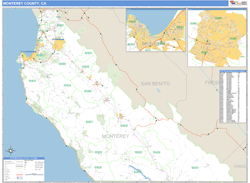 Monterey County, CA Zip Code Wall Map