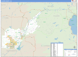 Placer County, CA Zip Code Wall Map