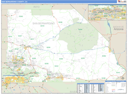 San Bernardino County, CA Wall Map