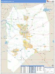 San Joaquin County, CA Zip Code Wall Map