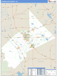 Stanislaus County, CA Wall Map