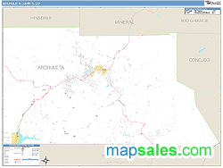 Archuleta County, CO Zip Code Wall Map