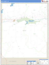 Bent County, CO Zip Code Wall Map