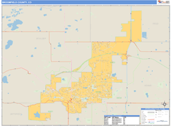 Broomfield County, CO Wall Map