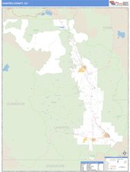 Chaffee County, CO Zip Code Wall Map