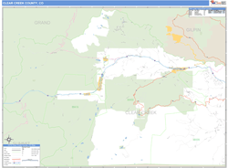 Clear Creek County, CO Zip Code Wall Map