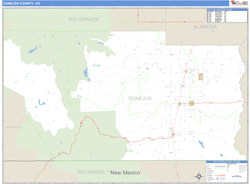 Conejos County, CO Wall Map