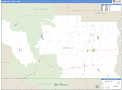 Conejos County, CO Zip Code Wall Map