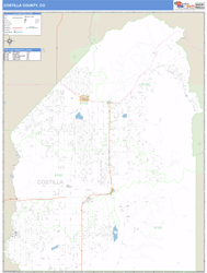 Costilla County, CO Zip Code Wall Map