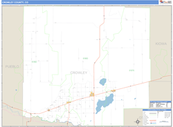 Crowley County, CO Zip Code Wall Map