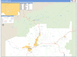 Delta County, CO Zip Code Wall Map