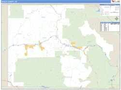 Eagle County, CO Zip Code Wall Map