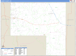 Elbert County, CO Wall Map