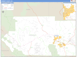 Fremont County, CO Zip Code Wall Map