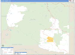 Gilpin County, CO Wall Map