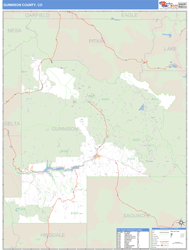 Gunnison County, CO Zip Code Wall Map