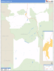 Hinsdale County, CO Wall Map