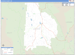 Jackson County, CO Zip Code Wall Map