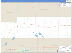 Kiowa County, CO Zip Code Wall Map