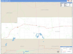 Kiowa County, CO Wall Map