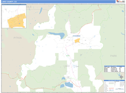 Lake County, CO Zip Code Wall Map