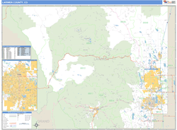 Larimer County, CO Wall Map