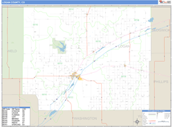 Logan County, CO Zip Code Wall Map