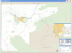 Mesa County, CO Zip Code Wall Map