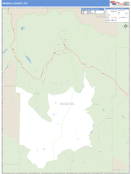 Mineral County, CO Zip Code Wall Map