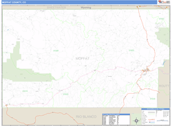 Moffat County, CO Zip Code Wall Map