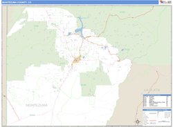 Montezuma County, CO Zip Code Wall Map