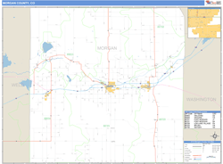 Morgan County, CO Zip Code Wall Map