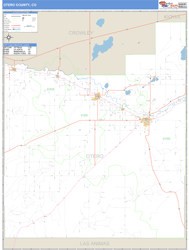 Otero County, CO Wall Map