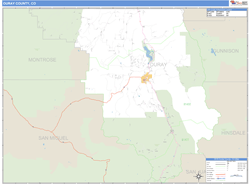 Ouray County, CO Zip Code Wall Map