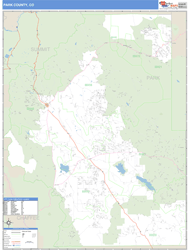 Park County, CO Zip Code Wall Map