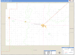 Phillips County, CO Zip Code Wall Map