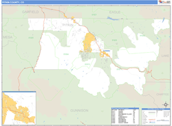 Pitkin County, CO Zip Code Wall Map