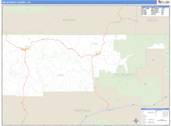 Rio Blanco County, CO Zip Code Wall Map