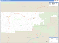 Rio Blanco County, CO Wall Map