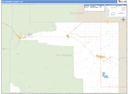 Rio Grande County, CO Zip Code Wall Map