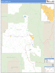 Routt County, CO Zip Code Wall Map