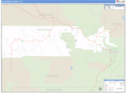 San Miguel County, CO Zip Code Wall Map