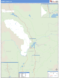 Summit County, CO Zip Code Wall Map