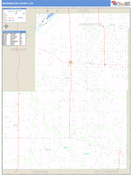 Washington County, CO Wall Map