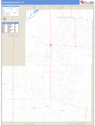 Washington County, CO Zip Code Wall Map